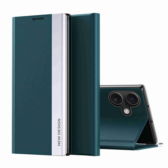 Dteck Flip Wallet Case for iPhone 16 Phone Case, PU Leather PC Bumper Magnetic Folio Kickstand Cover for Boy Girl Women Men, Cyanblue