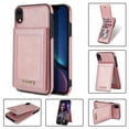 thumbnail image 1 of Dteck Flip Wallet Case for iPhone XR 6.1 inch,Luxury PU Leather Multi-functional Card Slot Case Holder Kickstand Shockproof Cover.For iPhone XR,Rosegold, 1 of 9