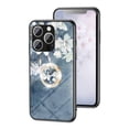 thumbnail image 1 of Dteck Flower Pattern Case for iPhone 16 Pro Max, iPhone 16 Pro Max Case with Built-in 360 Rotatable Ring Holder Kickstand Slim Shockproof Bumper Phone Case Cover for iPhone 16 Pro Max,Blue, 1 of 5