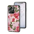 thumbnail image 1 of Dteck Flower Pattern Case for iPhone 16 Pro Max, iPhone 16 Pro Max Case with Built-in 360 Rotatable Ring Holder Kickstand Slim Shockproof Bumper Phone Case Cover for iPhone 16 Pro Max,Red, 1 of 5