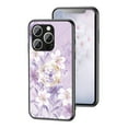 thumbnail image 1 of Dteck Flower Pattern Case for iPhone 16 Pro, iPhone 16 Pro Case with Built-in 360 Rotatable Ring Holder Kickstand Slim Shockproof Bumper Phone Case Cover for iPhone 16 Pro,Purple, 1 of 5
