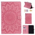 thumbnail image 1 of Dteck Flower Patterned Case For Amazon Kindle Fire HD10 2017/2018/2019 Released (10.1-inch),Magnetic Leather Card Holder Wallet Folio Kickstand Protective Cover,Pink, 1 of 6