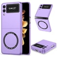 thumbnail image 1 of Dteck Folding Slim Case for Samsung Galaxy Z Flip 3 Non-Slip Anti-Scratch Anti-Fingerprint Shockproof Magnetic MagSafe Case For Samsung Galaxy Z Flip 3,Purple, 1 of 7