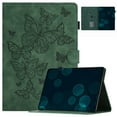 thumbnail image 1 of Dteck Folio Case for Amazon Fire HD 10 & HD 10 Plus Tablet (11th Generation,2021), Embossed Butterfly PU Leather Slim Fit Stand Cover with Card Holder,Green, 1 of 5