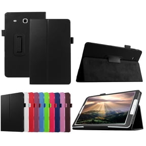 Dteck Folio Case For Samsung Galaxy Tab E 9.6, Slim Leather Lightweight Stand Cover For Tab E/Tab E Nook 9.6-Inch Tablet(SM-T560/T561/T565 & SM-T567V Verizon 4G LTE Version) - black