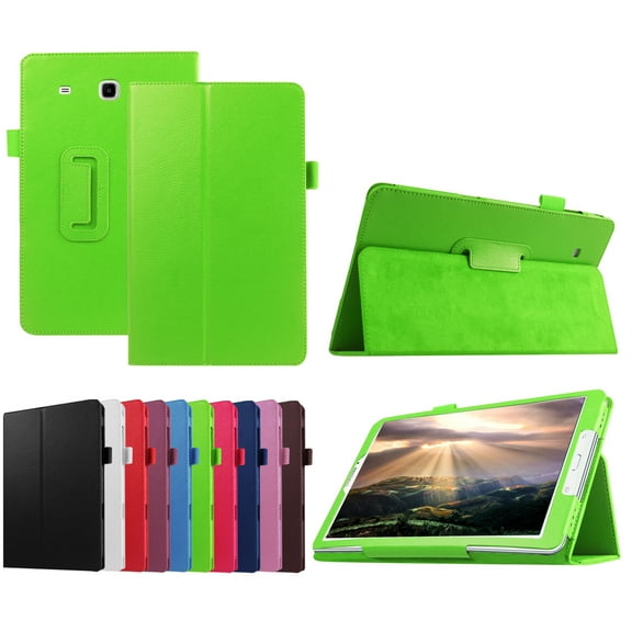 Dteck Folio Case For Samsung Galaxy Tab E 9.6, Slim Leather Lightweight Stand Cover For Tab E/Tab E Nook 9.6-Inch Tablet(SM-T560/T561/T565 & SM-T567V Verizon 4G LTE Version) - green
