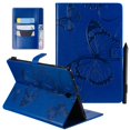 thumbnail image 1 of Dteck Folio Case For Samsung Galaxy Tab S4 10.5" 2018 Model, Lightweight Embossed Butterfly PU Leather Flip Stand Case Cover with Card/Stlylus Holder,Blue, 1 of 1