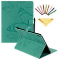 thumbnail image 1 of Dteck Folio Case For iPad Pro 12.9 inch 2018 release, Lightweight Embossed Butterfly PU Leather Flip Stand Case Cover with Card/Stlylus Holder,Green, 1 of 4