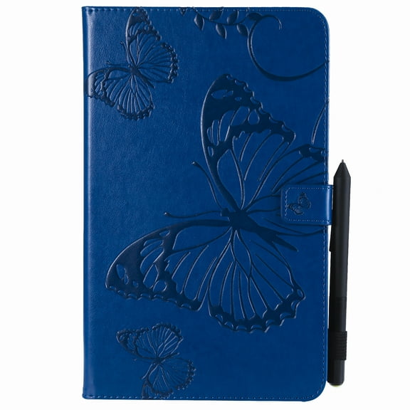 Dteck Folio Case For Samsung Galaxy Tab A 10.1, Premium Leather Stand Cover Auto Wake/Sleep For Tab A 10.1 (No S Pen Version SM-T580/T585/T587) - blue