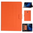 thumbnail image 1 of Dteck Folio Case for Samsung Galaxy Tab A 10.1 2016 SM-T580 T585 (No S Pen version), Slim Fit Book Cover Design Multi-Angle Stand PU Leather Case Cover, Orange, 1 of 5
