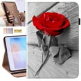 thumbnail image 1 of Dteck Folio Case for Samsung Galaxy Tab A 10.1 Inch 2016 Model SM-T580/T585, Multi-Angle Viewing Protective Stand Cover with Pencil Holder & Card Holder & Elastic Strap,Rose, 1 of 7