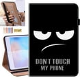 thumbnail image 1 of Dteck Folio Case for Samsung Galaxy Tab A 10.1 Inch 2019 Model SM-T510/T515, Multi-Angle Viewing Protective Stand Cover with Pencil Holder & Card Holder & Elastic Strap,Don't Touch, 1 of 7