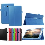 Dteck Folio Case For Samsung Galaxy Tab E 9.6, Slim Leather Lightweight Stand Cover For Tab E/Tab E Nook 9.6-Inch Tablet(SM-T560/T561/T565 & SM-T567V Verizon 4G LTE Version) - skyblue