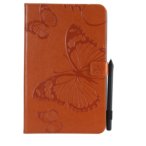 Dteck Folio Case For Samsung Galaxy Tab E 9.6" T560 T561Premium Leather Stand Cover With S Pen Protective Holder Auto Wake/Sleep (Not fit T560NU T567V)- Orange