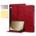thumbnail image 1 of Dteck Folio Case for Samsung Galaxy Tab S10 FE Plus 13.1" 2025 Released, Shockproof Premium PU Leather Multiple Angles Stand Cover with Card Slots Case, Red, 1 of 7