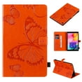 thumbnail image 1 of Dteck Folio Case for Samsung Galaxy Tab S6 Lite 10.4-inch 2020 SM-P610 P615, Embossed Butterfly PU Leather Folio Stand Case with Card Holders Cover, Orange Butterfly, 1 of 6