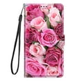 thumbnail image 1 of Dteck Folio Case for Google Pixel 7 Pro with Wrist Strap, Cute Stylish Pattern Magnetic Closure Flip Stand Case with Card Slots Pocket, Rose, 1 of 5