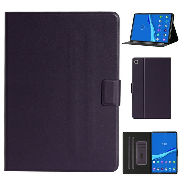 Dteck Folio Case for Lenovo Tab M10 FHD Plus 10.3 inch TB-X606F, Slim Fit Book Cover Design Multi-Angle Stand PU Leather Case Cover, Purple