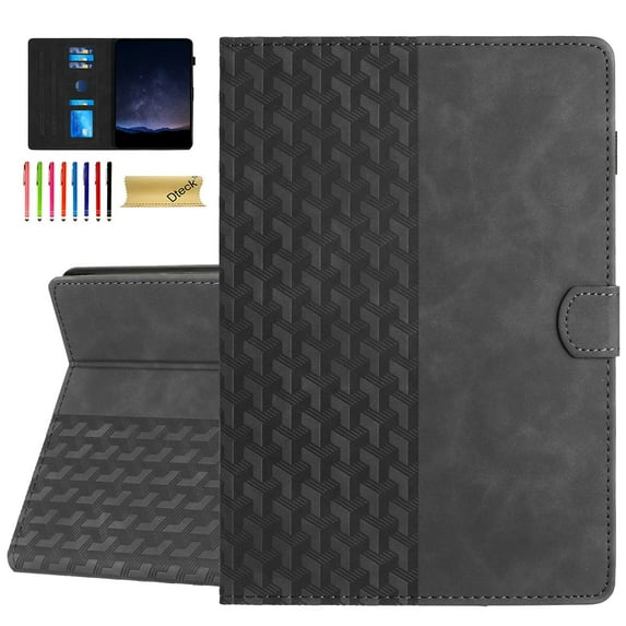 Dteck Folio Case for Samsung Galaxy Tab A9 Plus 11 Inch, Embossed PU Leather Flip Stand Protective Cover for Samsung Galaxy Tab A9 Plus / A9+,Black