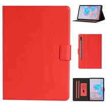 Dteck Folio Case for Samsung Galaxy Tab S7 11" 2020 SM-T870 T875, Slim Fit Book Cover Design Multi-Angle Stand PU Leather Case Cover, Red