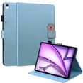 thumbnail image 1 of Dteck Folio Case for iPad Air 11-inch (M2) 2024, Multi-Angle Viewing Protective Stand Cover with Pencil Holder & Card Holder,Blue, 1 of 8