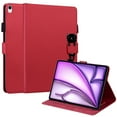thumbnail image 1 of Dteck Folio Case for iPad Air 13-inch (M3/M2) 2025/2024, Multi-Angle Viewing Protective Stand Cover with Pencil Holder & Card Holder,Red, 1 of 8