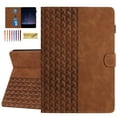 thumbnail image 1 of Dteck Folio Case for iPad Pro 11 Inch (M4) 2024, Embossed PU Leather Flip Stand Protective Cover for iPad Pro 11-inch 2024,Brown, 1 of 6