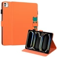 thumbnail image 1 of Dteck Folio Case for iPad Pro 11-inch (M4) 2024, Multi-Angle Viewing Protective Stand Cover with Pencil Holder & Card Holder,Orange, 1 of 7