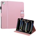 thumbnail image 1 of Dteck Folio Case for iPad Pro 11-inch (M4) 2024, Multi-Angle Viewing Protective Stand Cover with Pencil Holder & Card Holder,Pink, 1 of 7