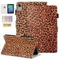 thumbnail image 1 of Dteck Folio Case for iPad 10th Generation 10.9 Inch 2022, Slim Cute Pattern Flip Stand Case Auto Wake Sleep Smart Cover for iPad 10th Gen, Yellow Leopard Print, 1 of 7