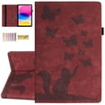 thumbnail image 1 of Dteck Folio Case for iPad 6th/5th Gen / iPad Air 2 / iPad Air 9.7 Inch, Cute Cat & Butterfly Pattern PU Leather Card Holder Folio Cover with Pencil Holder, Multi-Angle Viewing Stand,Winered, 1 of 6