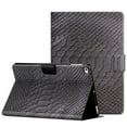 thumbnail image 1 of Dteck Folio Case for iPad 6th Gen / iPad 5th Gen / iPad Air 2 / iPad Air 9.7 Inch with Card Slots, Slim Lightweight Crocodile Pattern Flip Stand Cover with Auto Wake Sleep,Black, 1 of 5