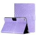 thumbnail image 1 of Dteck Folio Case for iPad 6th Gen / iPad 5th Gen / iPad Air 2 / iPad Air 9.7 Inch with Card Slots, Slim Lightweight Crocodile Pattern Flip Stand Cover with Auto Wake Sleep,Purple, 1 of 5