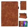 thumbnail image 1 of Dteck Folio Case for iPad Air 11 (2024) / iPad Pro 11 (2022/2020/2018) / iPad Air 5th 4th Gen 10.9",Embossed PU Leather Credit Card Holder Wallet Case with Multi-angle View Stand,Brown, 1 of 5