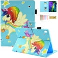thumbnail image 1 of Dteck Folio Case for iPad Air 4th 10.9”2020 / iPad Pro 11 3rd 2021/ 2020 /2018, Cute Pattern PU Leather Credit Card Holder Case Multi-angle Stand Protective Cover Auto Wake Sleep, 14# Star Horse, 1 of 8