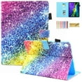 thumbnail image 1 of Dteck Folio Case for iPad Air 4th 10.9”2020 / iPad Pro 11 3rd 2021/ 2020 /2018, Cute Pattern PU Leather Credit Card Holder Case Multi-angle Stand Protective Cover Auto Wake Sleep, 06# Colorful, 1 of 8