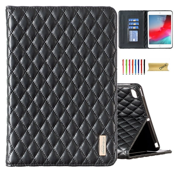 Dteck Folio Case for iPad mini 7.9", iPad mini 5 Case / iPad mini 4 Case / iPad mini 3 Case / iPad mini Case, Soft PU Leather Folio Cover with Card Holder, Black