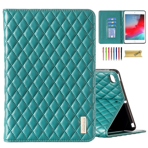 Dteck Folio Case for iPad mini 7.9", iPad mini 5 Case / iPad mini 4 Case / iPad mini 3 Case / iPad mini Case, Soft PU Leather Folio Cover with Card Holder, Green
