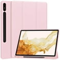 thumbnail image 1 of Dteck Folio Flip Case for Samsung Galaxy Tab S9 Plus 12.4 Inch with Built-in S Pen Holder - Slim Stand Smart Cover with Auto Sleep/Wake Multi-Angle Viewing Protective Case, Pink, 1 of 8