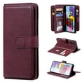 thumbnail image 1 of Dteck Folio Wallet Case For Samsung Galaxy A71 Model SM-A715 (not fit A71 5G), [ 9 Cedit Card Slots & Cash Pocket] Soft PU Leather Magnetic Case with Stand, Multi-function Purse Phone Case, Winered, 1 of 9