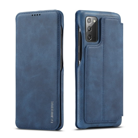 Dteck Folio Wallet Case For Samsung Galaxy Note 20 / Note 20 5G, Lightweight PU Leather Magnetic Flip Stand Case Hard Protective Cover,Blue