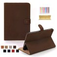thumbnail image 1 of Dteck For Apple Mini4 Slim New Luxury Smart Leather Stand Flip Card Slots Case Cover Brown, 1 of 4