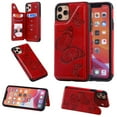 thumbnail image 1 of Dteck For Apple iPhone 11 Pro 5.8 inch Magnetic PU Leather Wallet Case Shockproof Rubber Card Holder Flip Butterfly Patterned Cover,Red, 1 of 3