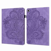 Dteck For Lenovo Tab M10 FHD Plus TB-X606F / TB-X606X 10.3" FHD Tablet Slim Light Cover Embossed Leather Wallet Stand Case, Purple
