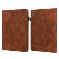 thumbnail image 1 of Dteck For Lenovo Tab M10 HD 2nd Gen (TB-X306X) / Tab M10 HD 2nd Gen (TB-X306F) 10.1" 2020 Tablet Slim Light Cover Embossed Leather Wallet Stand Case, Brown, 1 of 9