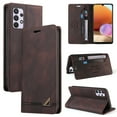 thumbnail image 1 of Dteck For Samsung Galaxy A32 4G, Wallet Case with RFID Credit Card Holder Flip Leather Case Kickstand Shockproof Protective Phone Cover For Samsung Galaxy A32 4G,Brown, 1 of 5