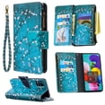 thumbnail image 1 of Dteck For Samsung Galaxy A51 4G Magnetic Patterned Leather Wallet Zipper Card Holder Stand Shockproof Case Cover ,Plum Blossom, 1 of 5