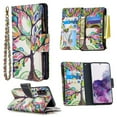 thumbnail image 1 of Dteck For Samsung Galaxy S20+ 6.7 inch Magnetic Patterned Leather Wallet Zipper Card Holder Stand Case Cover,Tree, 1 of 5