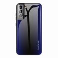 thumbnail image 1 of Dteck For Samsung Galaxy S22 Plus 6.6 inch Luxury 9H Back Tempered Glass Shockproof Soft TPU Bumper Phone Case Slim Cover, Darkblue, 1 of 6