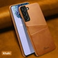 thumbnail image 1 of Dteck For Samsung Galaxy S22 Plus,Luxury Leather Card Holder Hard Back Lightweight Retro Slim Case Cover for Galaxy S22+ 5G,Brown, 1 of 5